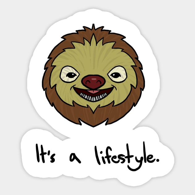 Cute Sloth It's A Lifestyle Funny Sloth Lovers Sticker by theperfectpresents